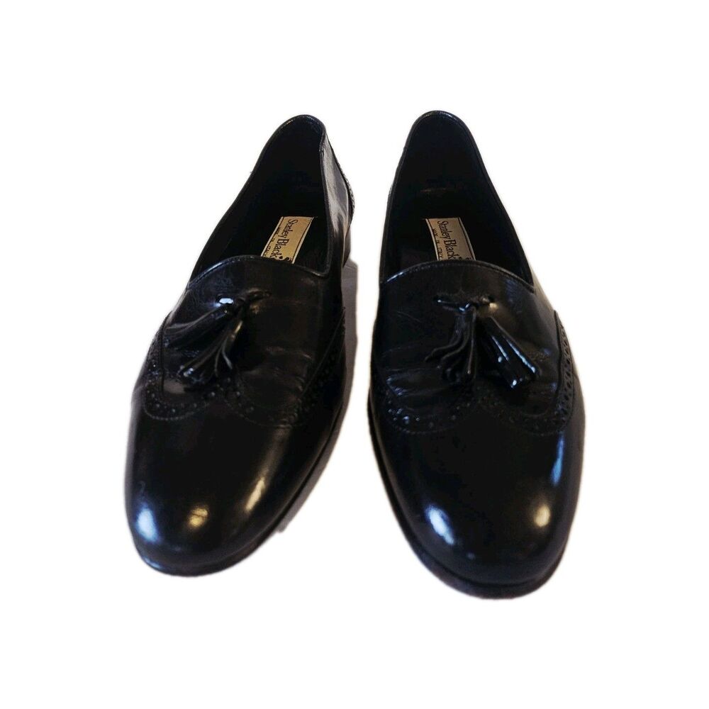 Stanley Blacker Women's Shoes Size Women's 8, Men's 6.5 Black Leather - Picture 2 of 8